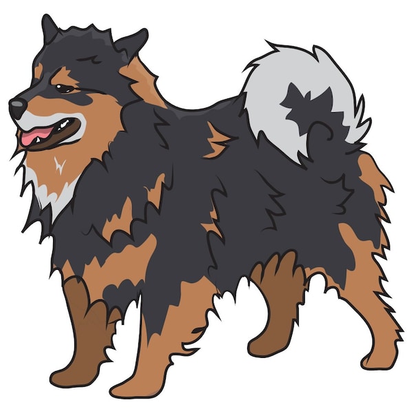 Signmission Finnish Lapphund Dog Decal, Dog Lover Decor Vinyl Sticker D-12-Finnish Lapphund - main